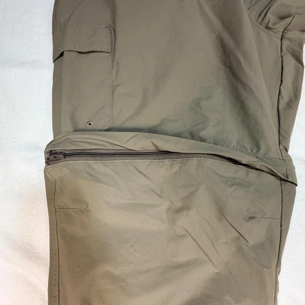 World Wide Sportsman Convertible Cargo Pants Mens 50x32 Green Zip Off Fishing